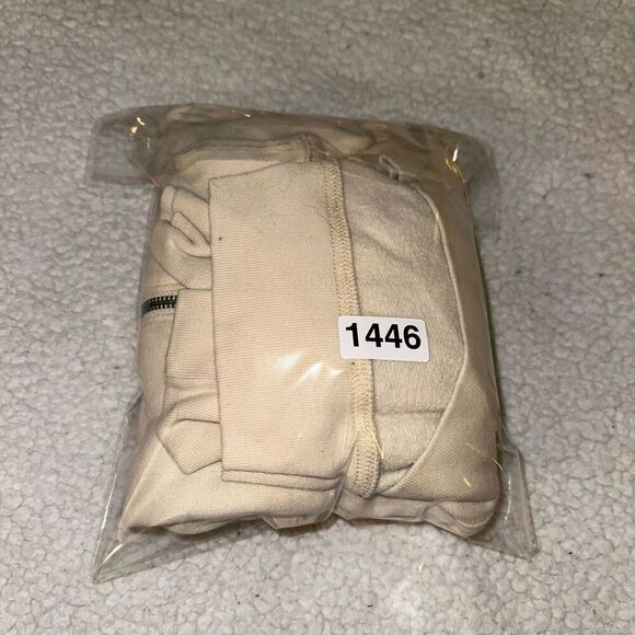 Abercrombie and Fitch Women’s Cream Beige Half Zip Sweatshirt Size Large - Picture 13 of 13